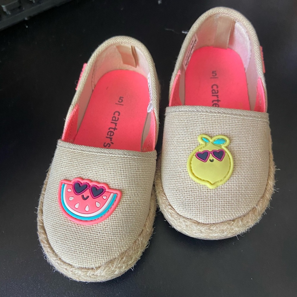 Carters slip on espadrille size 5